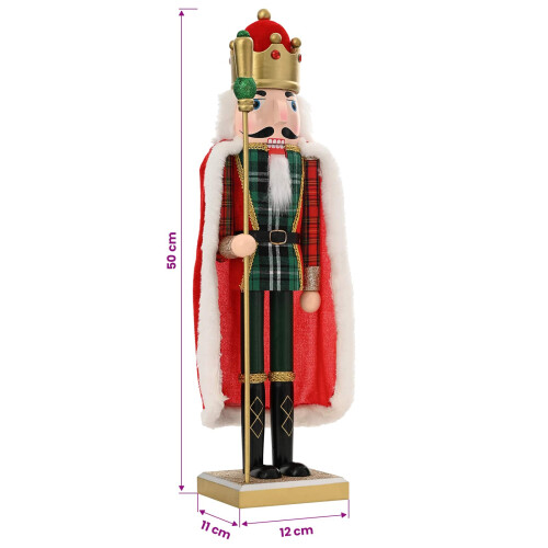 VidaXL vidaXL Christmas Nutcracker TURKU Red and Black 50 cm