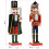 VidaXL vidaXL Christmas Nutcracker TURKU 2 pcs Red and Black 38 cm 1