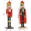 VidaXL vidaXL Christmas Nutcracker TURKU 2 pcs Red and Black 50 cm 1