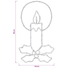 vidaXL LED Rope Light Candle with Holly LOVIISA 120 LEDs
