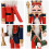 VidaXL vidaXL Christmas Nutcracker TURKU 4 pcs Red and Black 30 cm 5