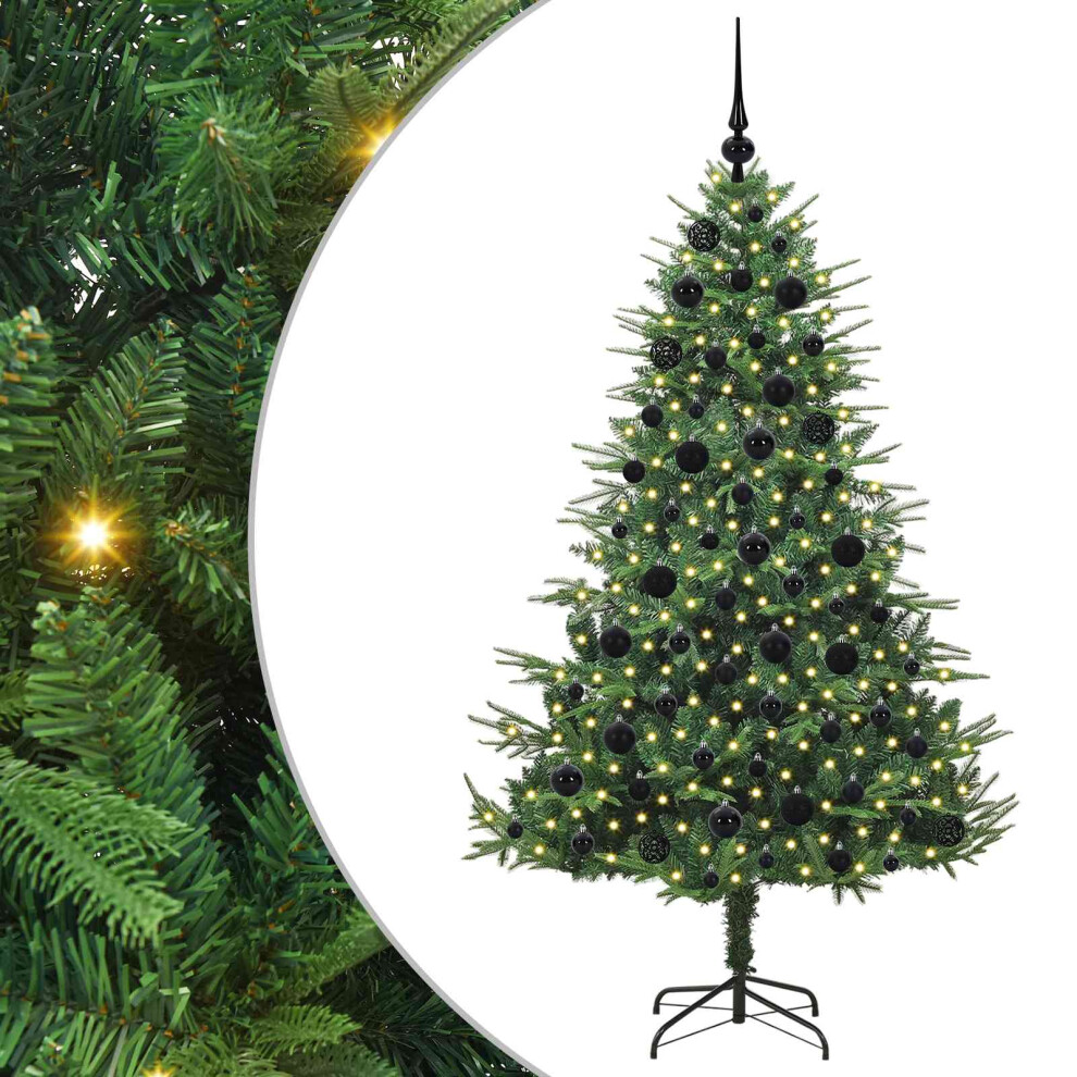 B&Q - Artificial Pre-Lit Christmas Tree With Ball Set Green 180 Cm - Image 2