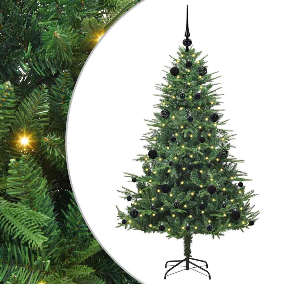 B&Q -  Artificial Pre-Lit Christmas Tree With Ball Set Green 150 Cm - Image 3