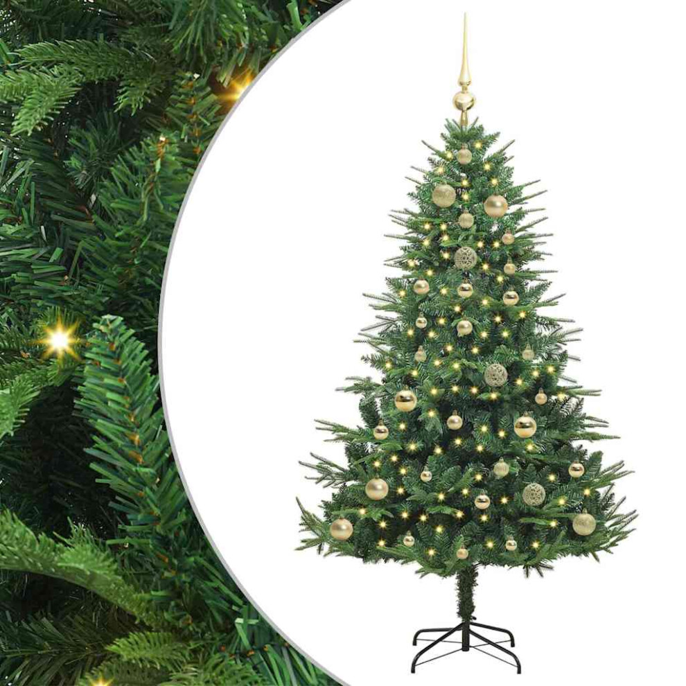vidaXL Pre-lit Artificial Christmas Tree - Green - 150 cm - Image 2