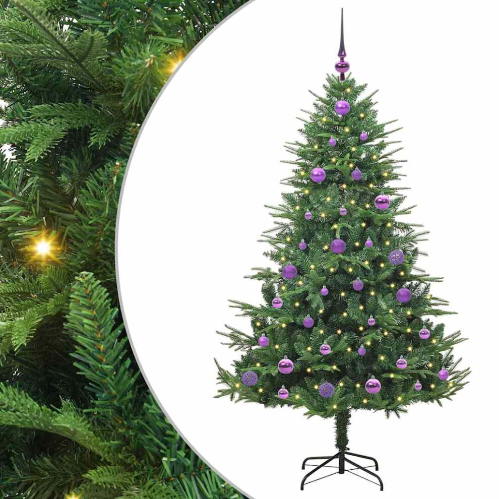 B&Q -  Artificial Pre-Lit Christmas Tree With Ball Set Green 150 Cm - Image 3