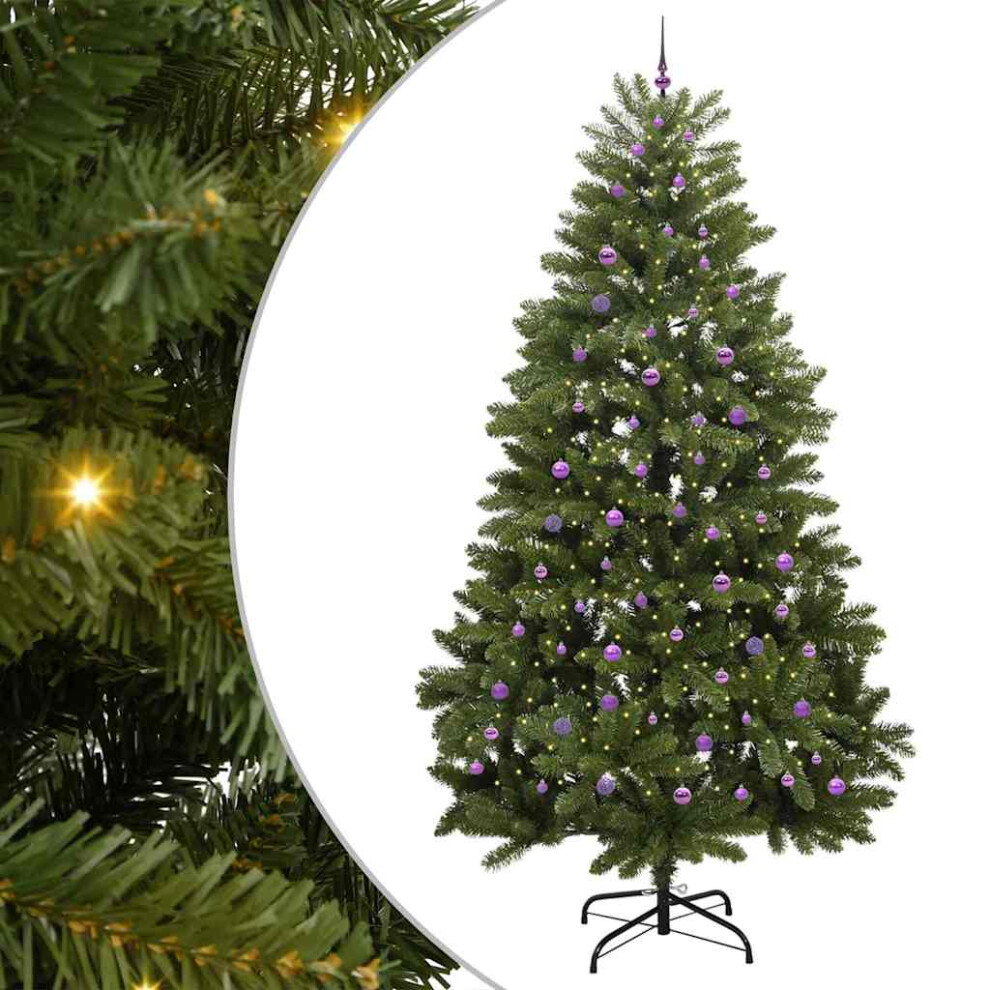 Vidaxl (Green, Ø 138 X 300 Cm) Artificial Hinged Christmas Tree Indoor And Sheltered Outdoor Tree