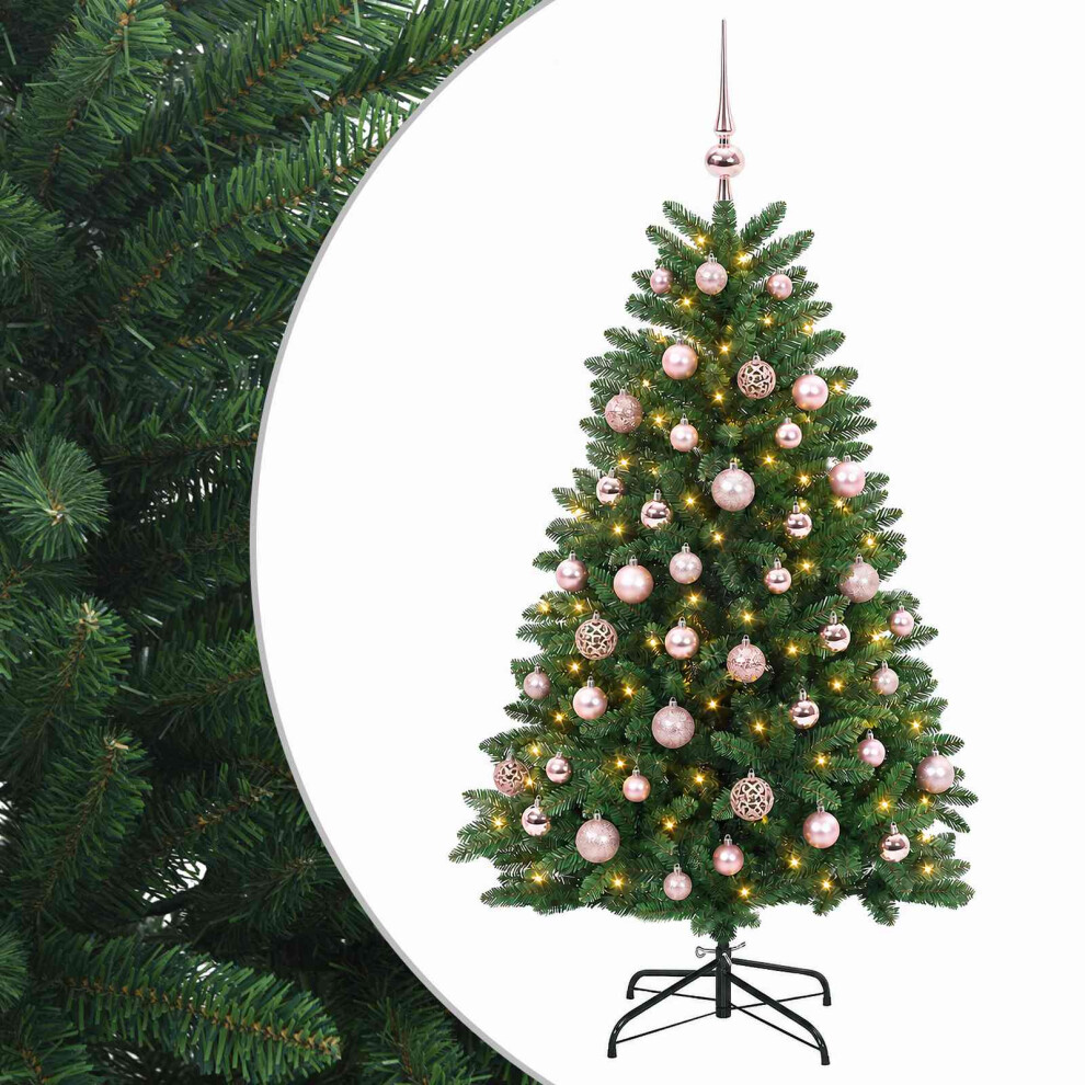 Vidaxl (Medium Green, Ø 80 X 150 Cm) Artificial Hinged Christmas Tree Indoor And Sheltered Outdoor Tree