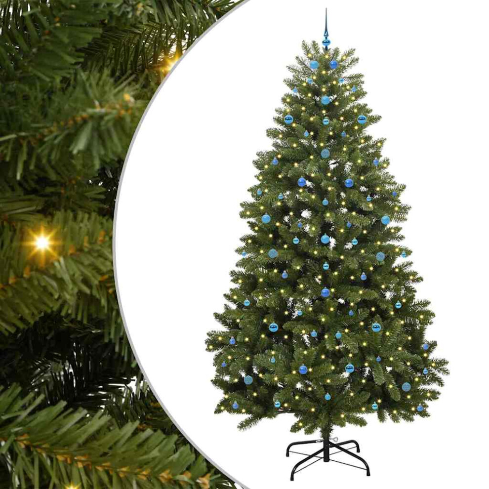 Vidaxl (Green, Ø 138 X 300 Cm) Artificial Hinged Christmas Tree Indoor And Sheltered Outdoor Tree