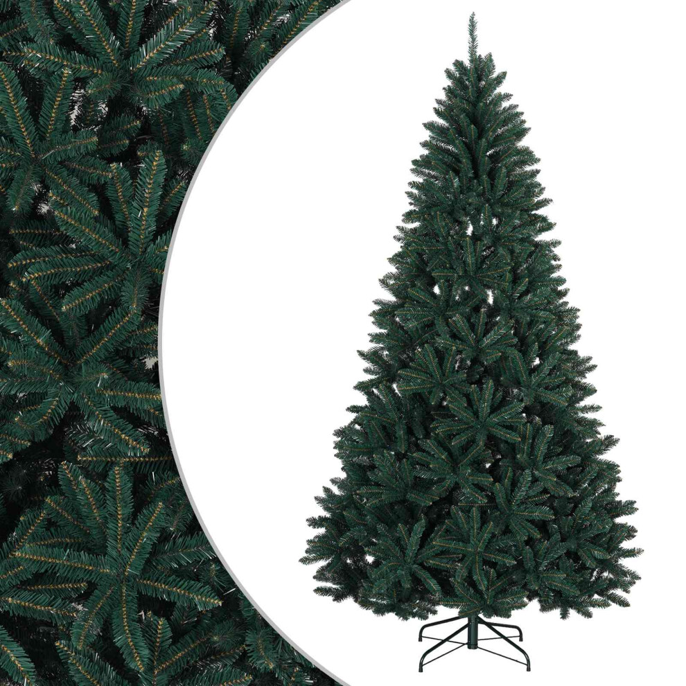 Vidaxl (Dark Green, Ø 106 X 210 Cm) Artificial Hinged Christmas Tree Indoor And Sheltered Outdoor Tree