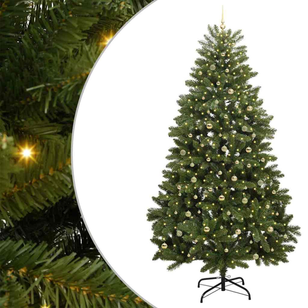 Vidaxl (Green, Ø 138 X 300 Cm) Artificial Hinged Christmas Tree Indoor And Sheltered Outdoor Tree