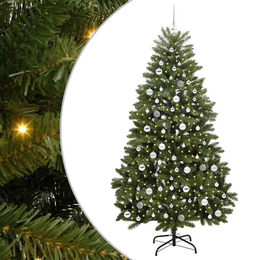Vidaxl (Green, Ø 106 X 210 Cm) Artificial Hinged Christmas Tree Indoor And Sheltered Outdoor Tree