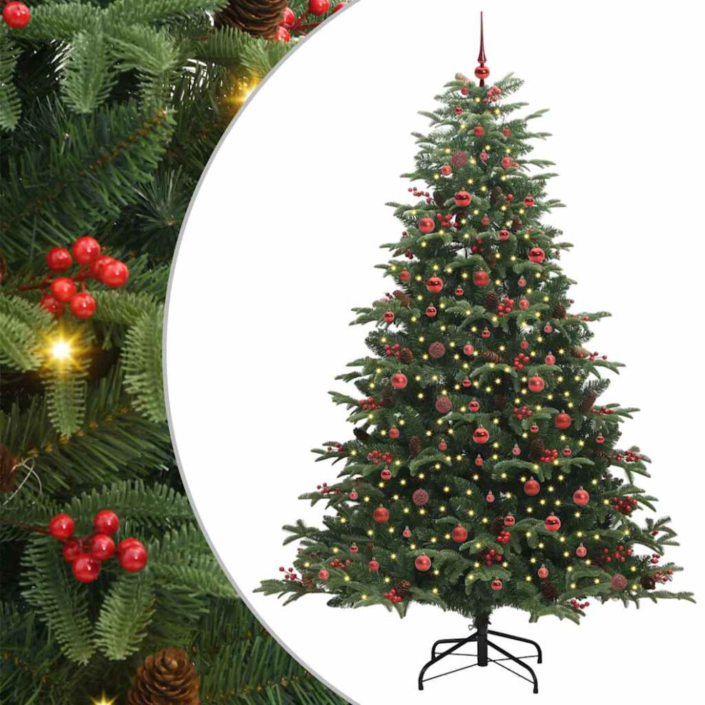 Vidaxl (240 Cm) Artificial Christmas Tree Green Pvc And Metal And Plastic Modern