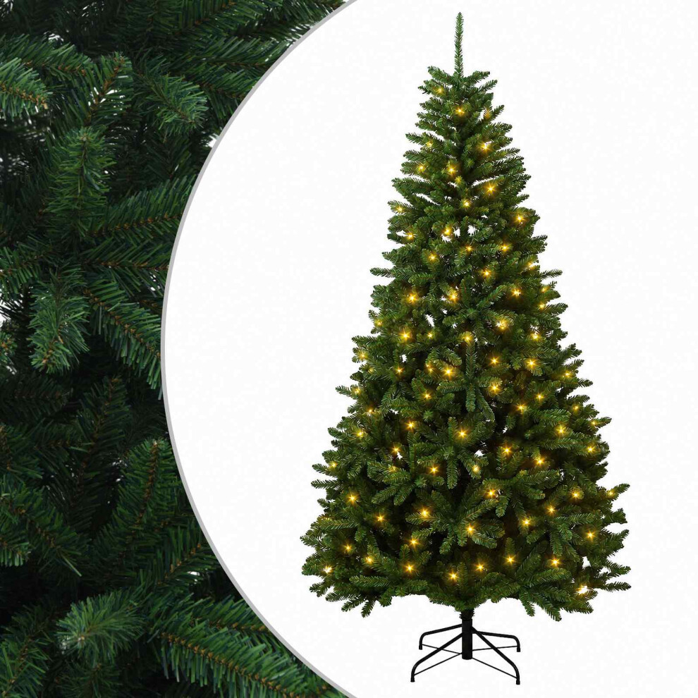 Vidaxl (Medium Green, Ø 106 X 210 Cm) Artificial Hinged Christmas Tree Indoor And Sheltered Outdoor Tree