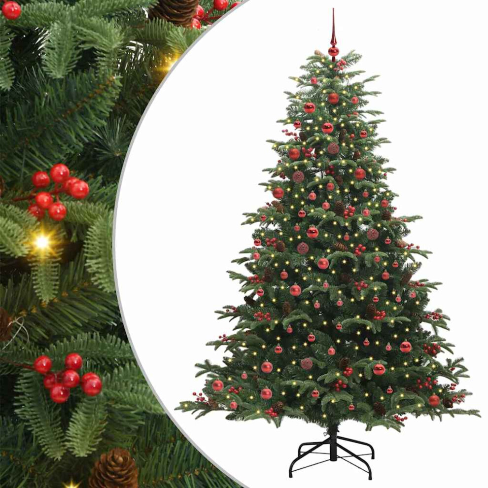 Vidaxl (210 Cm) Artificial Christmas Tree Green Pvc And Metal And Plastic Modern