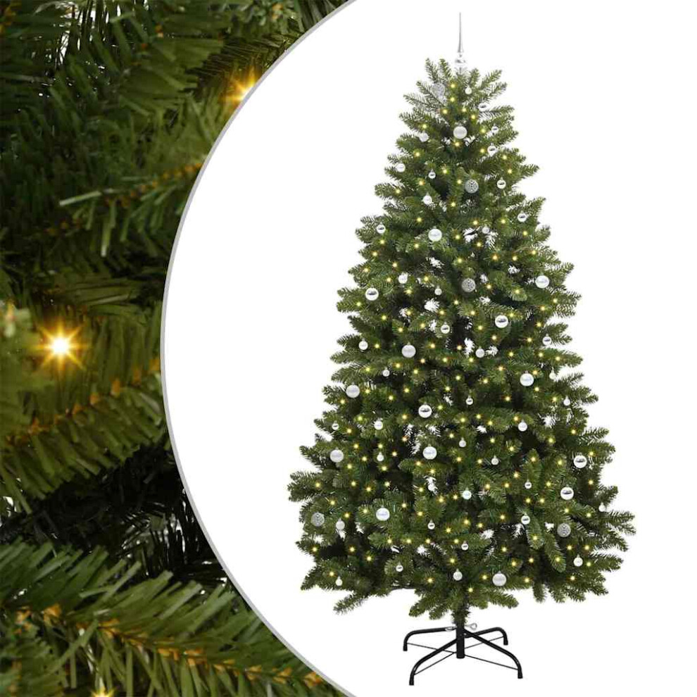 Vidaxl (Green, Ø 138 X 300 Cm) Artificial Hinged Christmas Tree Indoor And Sheltered Outdoor Tree