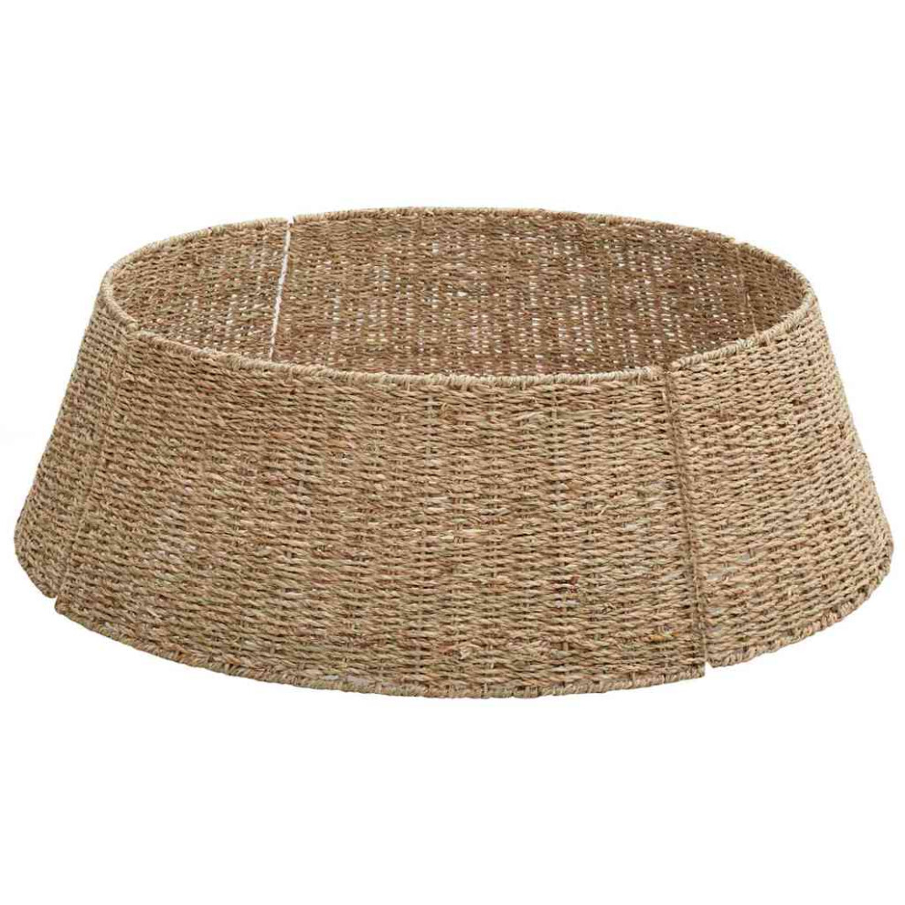 Vidaxl (Ø 90 X 28 Cm) Christmas Tree Collar Natural Seagrass Holiday Decor Seasonal Accessory