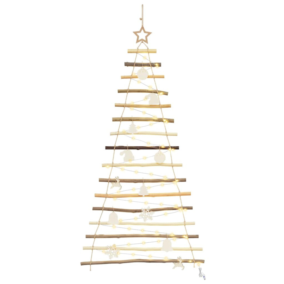 Vidaxl (150 Cm) Hanging Christmas Tree Solid Ash Wood Natural Wall-Mounted Christmas Tree