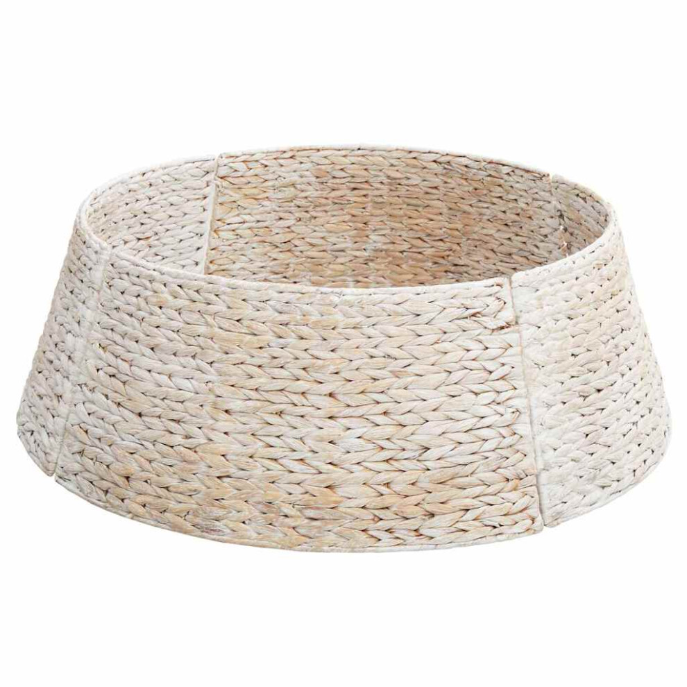 Vidaxl (White, Ø 75 X 25 Cm) Christmas Tree Collar Water Hyacinth Decor Holiday Accessories Seasonal