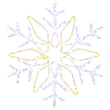 (Warm white and cold white) vidaXL Christmas Snowflake Lights LOVIISA 140 LEDs Ø 55 cm Christmas Rope Lights