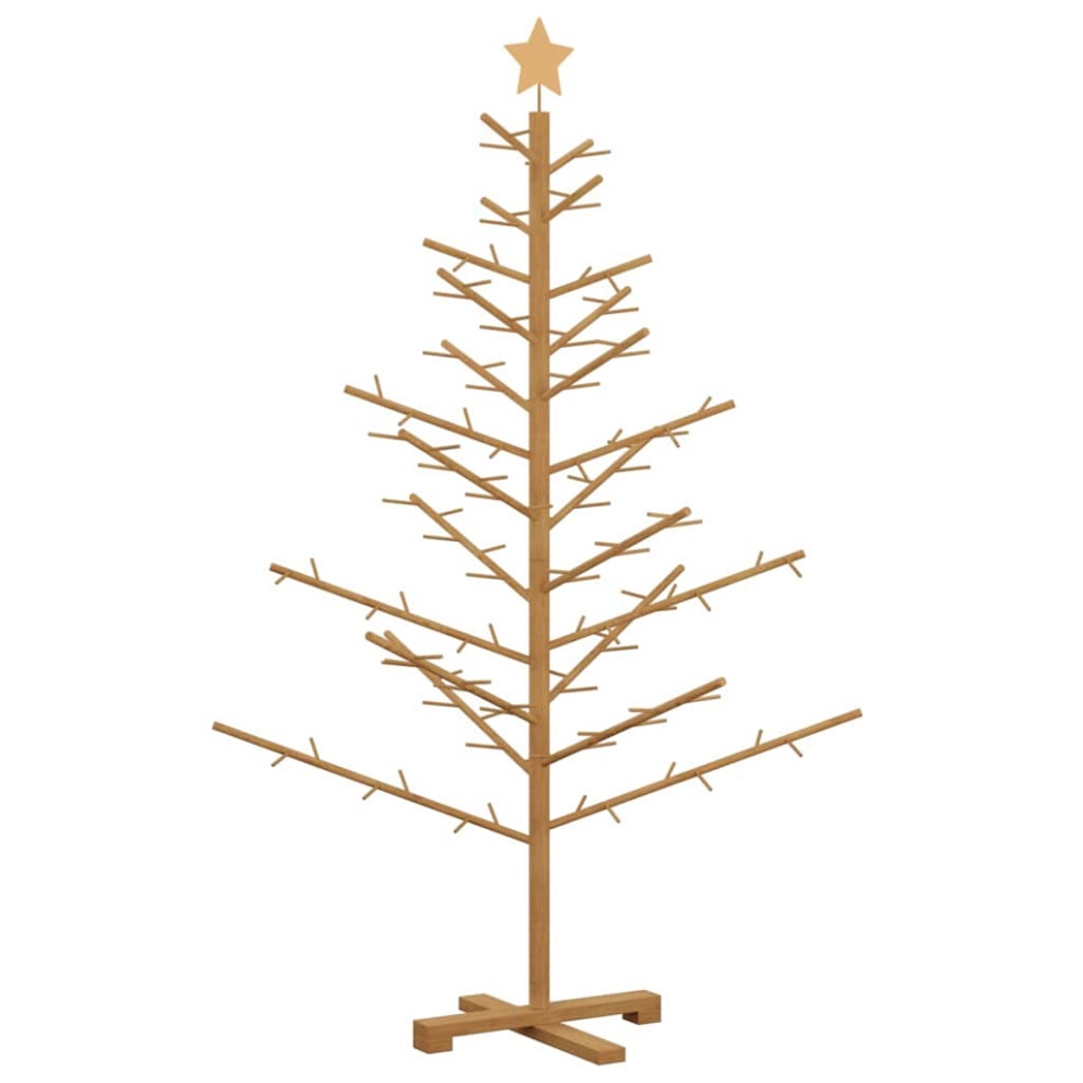 Vidaxl (Brown, 150 Cm) Wooden Christmas Tree Bamboo And Solid Pine Wood Natural Wooden Xmas Tree