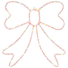 (Red) vidaXL LED Rope Light Bow LOVIISA 70 LEDs 50 x 51 cm Light Up Christmas Bow