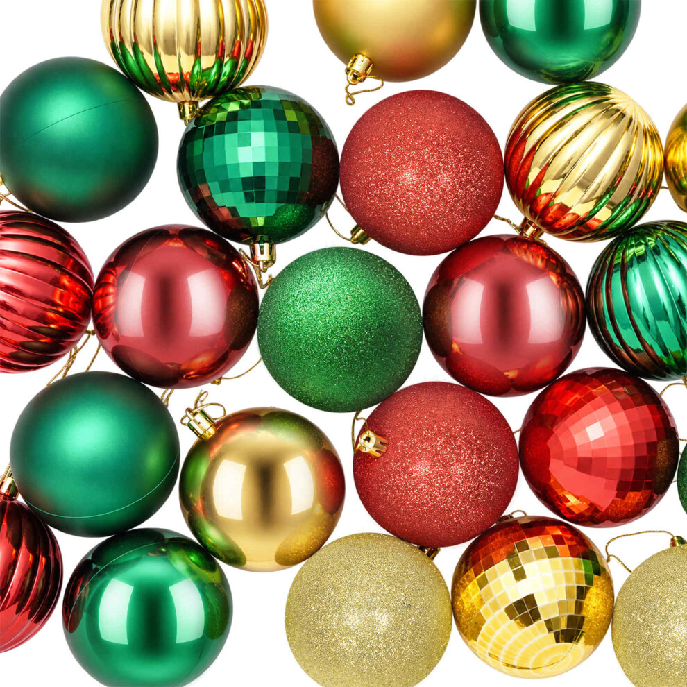 Vidaxl (Red/Gold/Green) Christmas Ball Set 50 Pcs 8 Cm Polystyrene Christmas Tree Ornaments