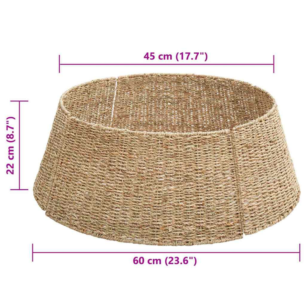 B&Q - Christmas Tree Collar Round Natural 60 X 60 X 22 Cm Seagrass - Image 2