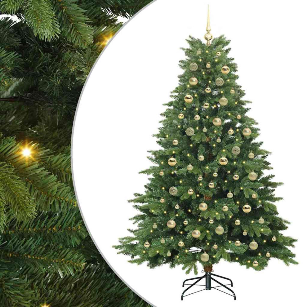 Vidaxl (Green, 180 Cm) Artificial Christmas Tree With Stand Pe And Pvc Decor Modern Ornament