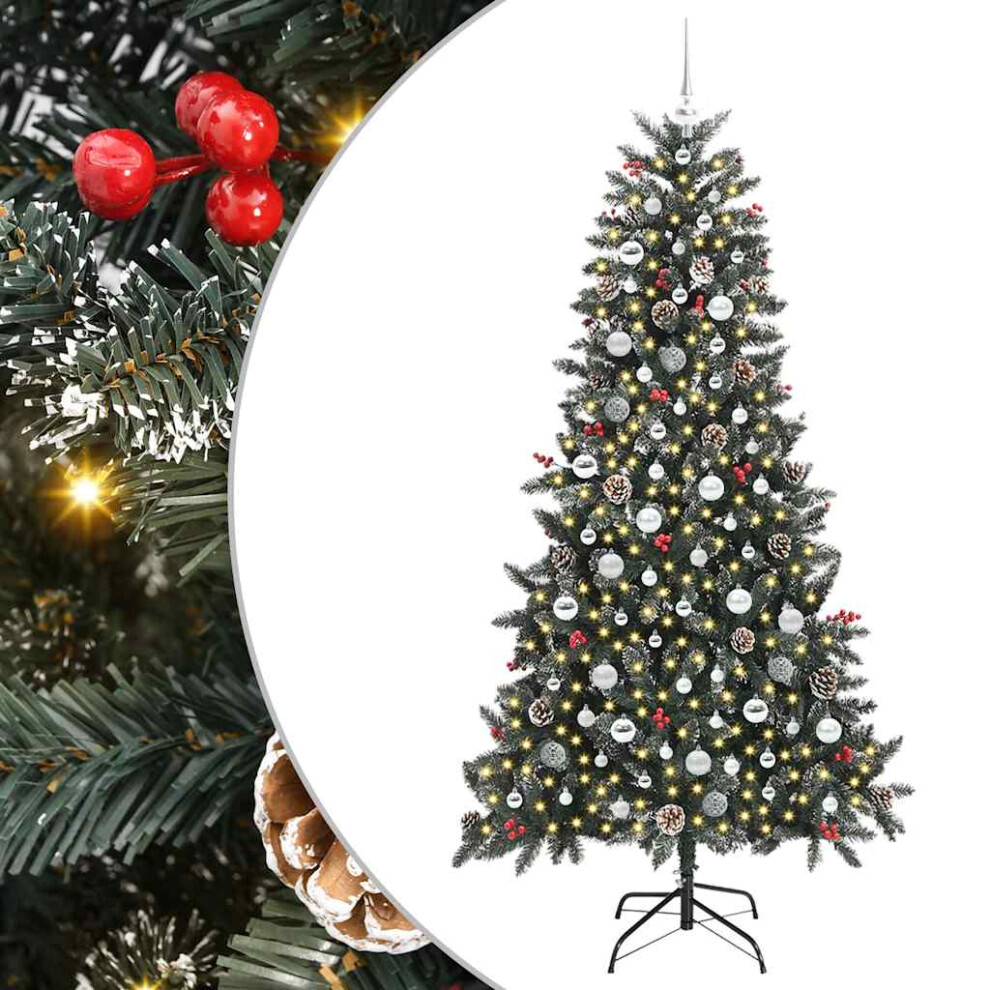 Vidaxl (210 Cm) Artificial Christmas Tree With Stand Christmas Decoration Green Pvc