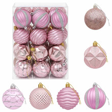 (Pink) vidaXL Christmas Ball Set 36 pcs 6 cm Polystyrene Christmas Tree Baubles