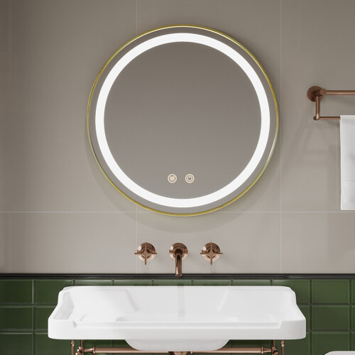 Living And Home Wall-Mounted Bathroom Adjustable LED Vanity Mirror with Demister