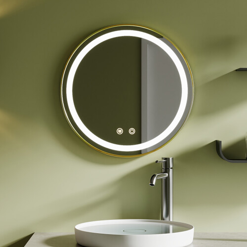 Living And Home Wall-Mounted Bathroom Adjustable LED Vanity Mirror with Demister 1