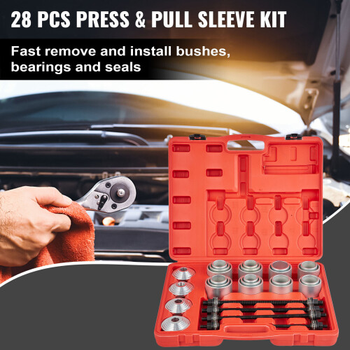 28PCS Car Press Pull Sleeve Kit Bush Bearing Removal Tool Auto Remover Set 2