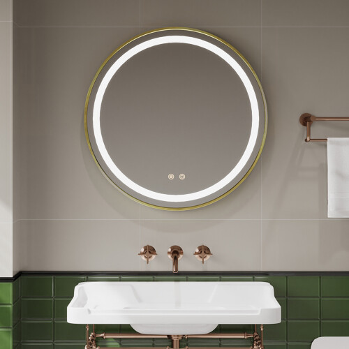 Living And Home Wall-Mounted Bathroom Adjustable LED Vanity Mirror with Demister