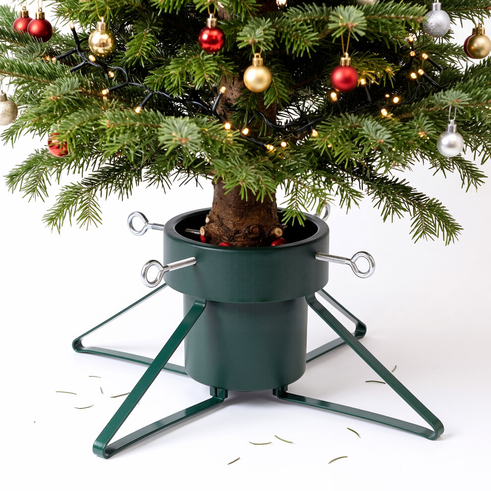 The Magic Toy Shop Geezy Christmas Xmas Tree Stand For Xmas Trees Traditional Base Holder Metal Frame, For Trees Up To 2 M High - Image 2