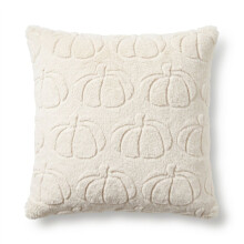 Faux Fur Textured Pumpkin Cushion with Cover