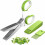 Herb Scissors, Kitchen Herb Scissors with 5 Blades and Cover, Sharp Dishwasher Safe Kitchen Gadget - Green 1