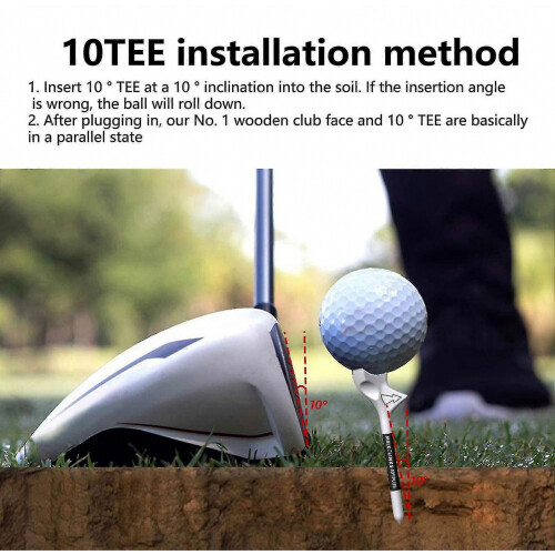 10pcs Golf Tees Wear Ant Portable Oblique Insert Decrease Frict 10 Des Golf Ball 2