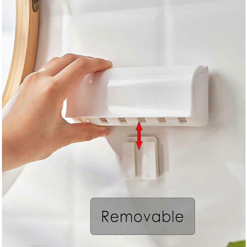 Porta spazzolini da parete con coperchio - 6 scomparti per bagno e casa 2