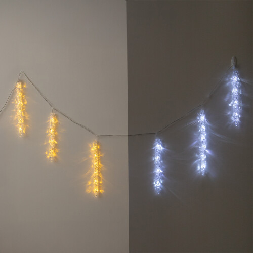 Premier 3.6m 12 Connectable Christmas Icicle Lights with 60 Multi-Action LEDs