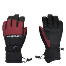 (S, Oxblood Red) Quiksilver Kids Mission Technical Snow Gloves