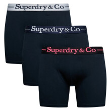 (XL, Navy) Superdry Mens Superdry & Co Triple Pack Boxer Shorts