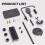 Titanium Black Shower Column with Square Head, 4 Jets Shower Column, LED Display, Hand Shower with 3 Modes, Adjustable Height 5
