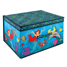 (Mermaid) The Magic Toy Shop Large Collapsible Storage Box Folding Jumbo Storage Chest Kids Room Toy Box