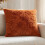 Homescapes Faux Fur Textured Pumpkin Cushion with Cover 2