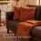 Homescapes Faux Fur Textured Pumpkin Cushion with Cover 6