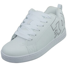 (42) DC Shoes COURT GRAFFIK Skate Trainers für Damen in Weiß Silber
