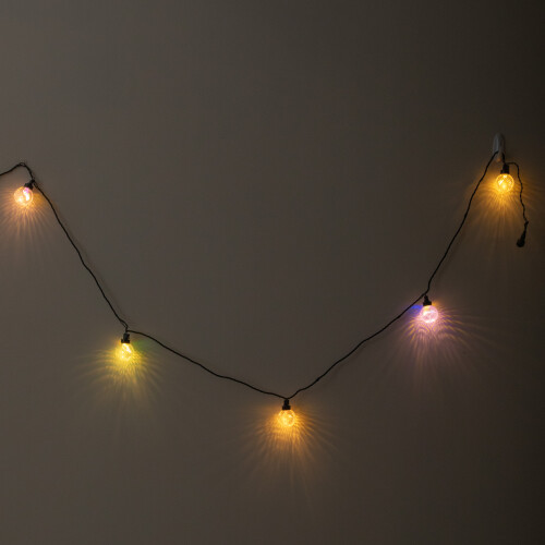 Premier 9.5m Connectable Christmas Globe Lights with Warm White & Multi-Coloured LEDs 2