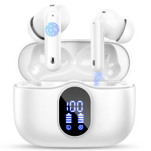 A90 Pro draadloze oordons, wit, Bluetooth 5.3, 4 microfoons ENC, 36 uur speeltijd