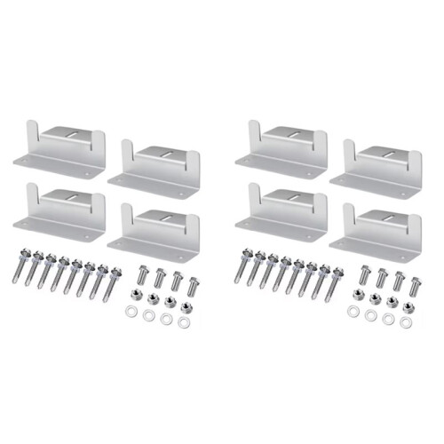8 Set Solar Panel Mounting Bracket Kits PV Panel Roof Solar Panel Aluminum Mounting Z Type Bracket